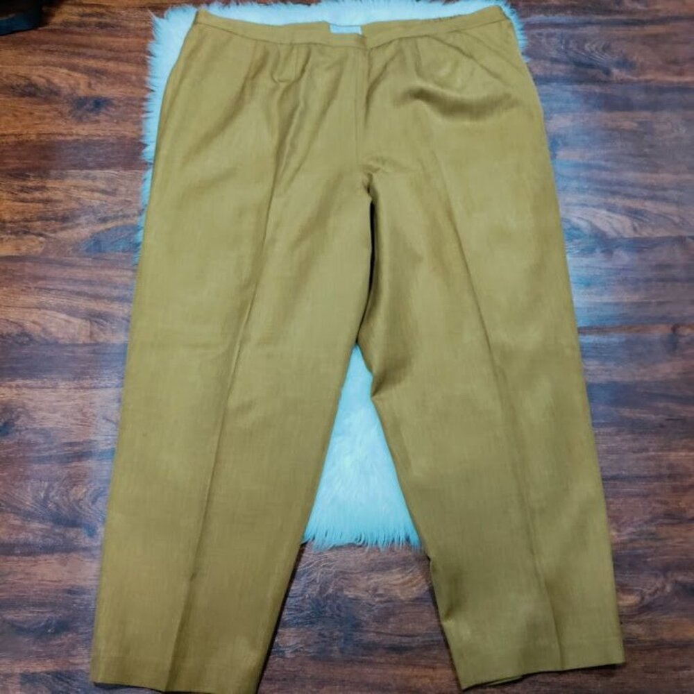 PRET A PORTER SUITS Stylish Tan Vintage Fully Lined Blazer & Pants Set Size 26W - Picture 10 of 16